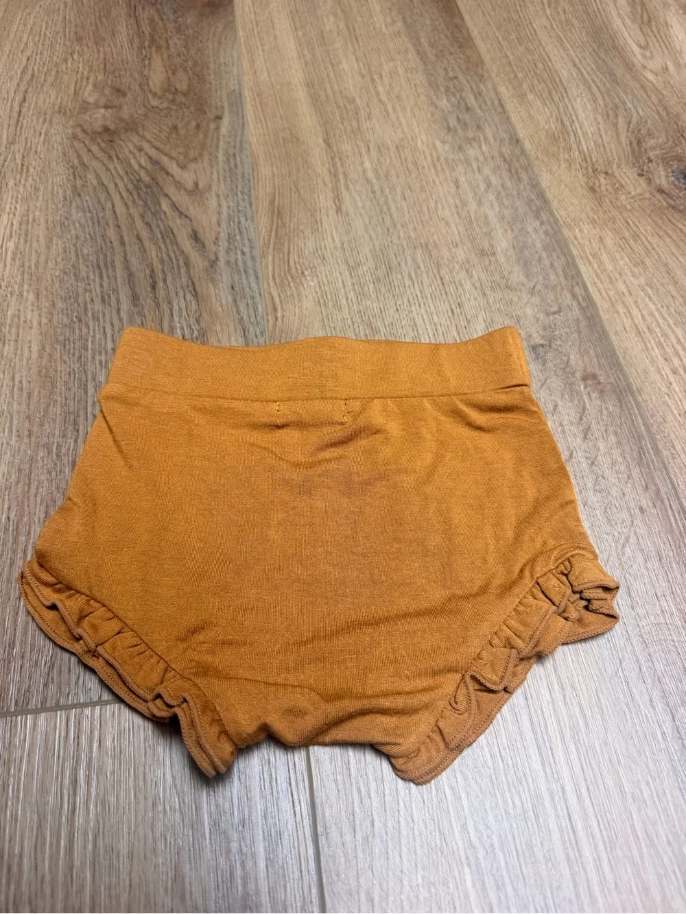 Angel Dear Ruffle Baby Bummies Bloomers Camel Brown Bamboo 12-18M NWT Boutique